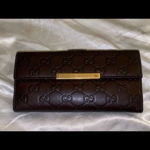 Gucci Wallet  GG Brown and gold  Woman